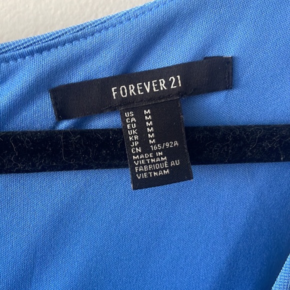 FOREVER21 Blue Fit & Flare Dress (M) - Picture 2 of 6